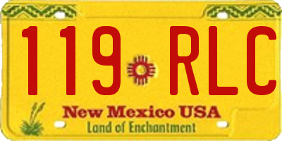NM license plate 119RLC