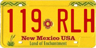 NM license plate 119RLH