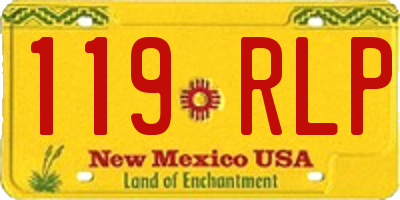 NM license plate 119RLP