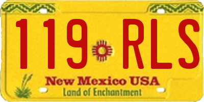 NM license plate 119RLS