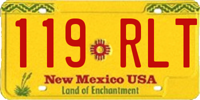 NM license plate 119RLT