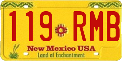 NM license plate 119RMB