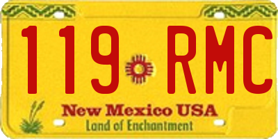NM license plate 119RMC