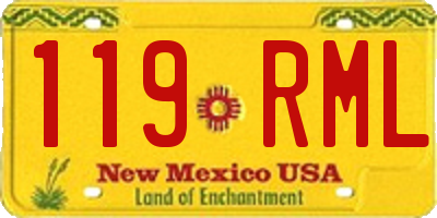 NM license plate 119RML