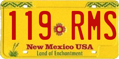 NM license plate 119RMS