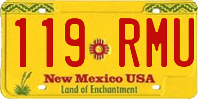 NM license plate 119RMU