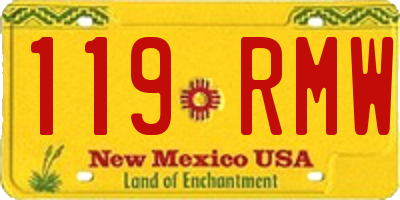 NM license plate 119RMW