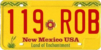 NM license plate 119ROB