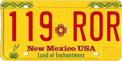 NM license plate 119ROR