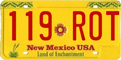 NM license plate 119ROT