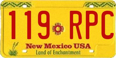 NM license plate 119RPC