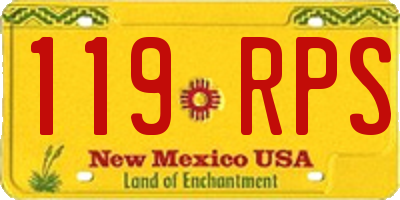 NM license plate 119RPS