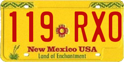 NM license plate 119RXO