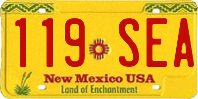 NM license plate 119SEA