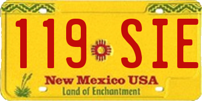 NM license plate 119SIE
