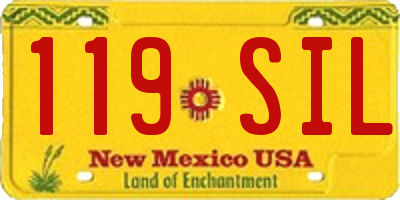 NM license plate 119SIL