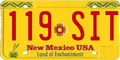 NM license plate 119SIT