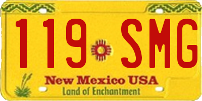 NM license plate 119SMG