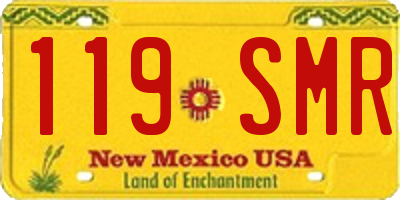 NM license plate 119SMR