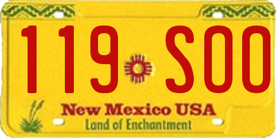NM license plate 119SOO
