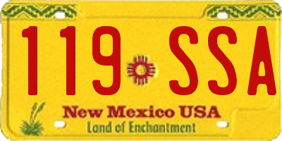 NM license plate 119SSA