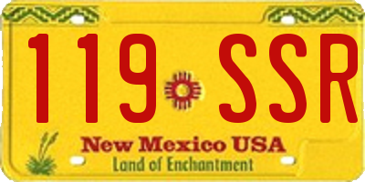 NM license plate 119SSR