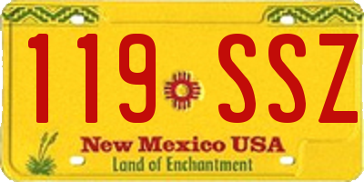 NM license plate 119SSZ