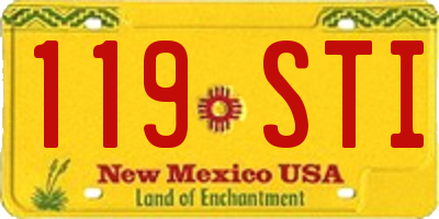 NM license plate 119STI