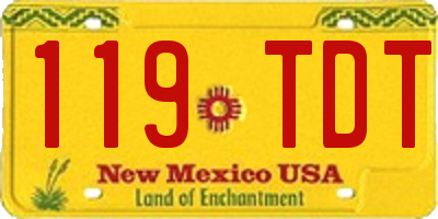 NM license plate 119TDT
