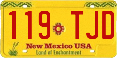 NM license plate 119TJD