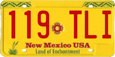 NM license plate 119TLI