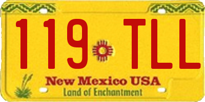NM license plate 119TLL