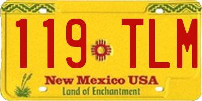 NM license plate 119TLM