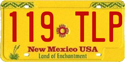 NM license plate 119TLP