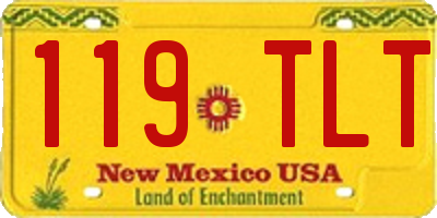 NM license plate 119TLT
