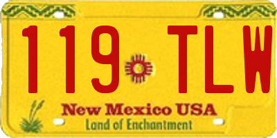 NM license plate 119TLW