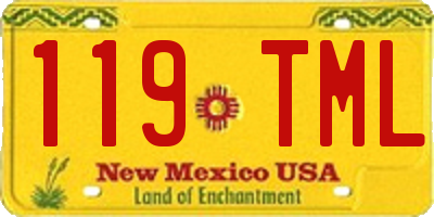 NM license plate 119TML