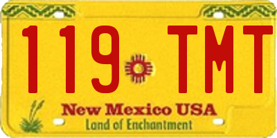 NM license plate 119TMT