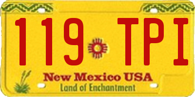 NM license plate 119TPI