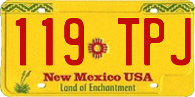NM license plate 119TPJ
