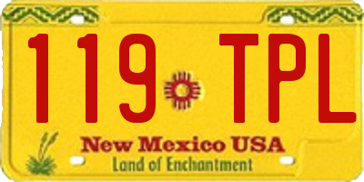 NM license plate 119TPL