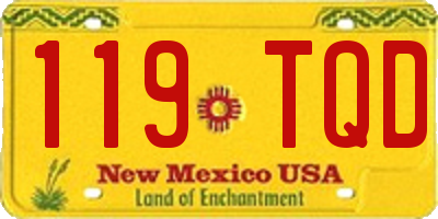 NM license plate 119TQD