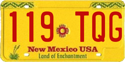 NM license plate 119TQG