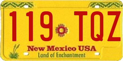NM license plate 119TQZ