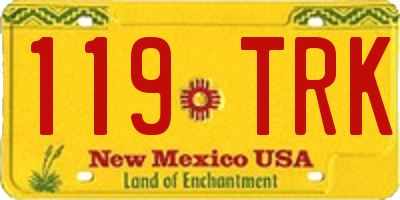 NM license plate 119TRK
