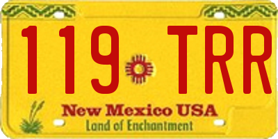 NM license plate 119TRR