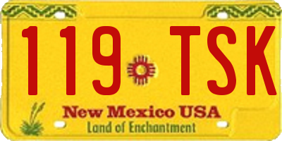NM license plate 119TSK