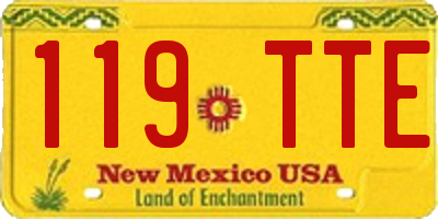 NM license plate 119TTE