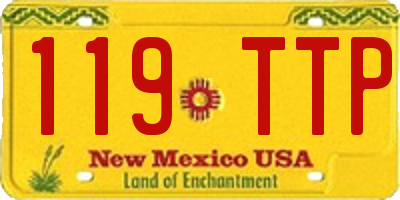 NM license plate 119TTP