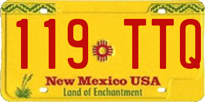 NM license plate 119TTQ